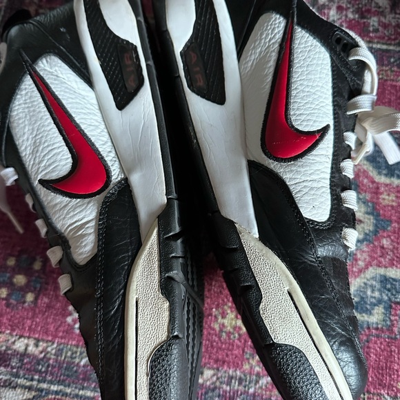 Vintage Nike Air Black White Red Skater Tennis Shoes men’s size 12 - Picture 3 of 16